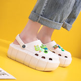 Xajzpa - Platform Slippers Summer Women's Sandals 7cm Wedges Ladies Outdoor Clogs Thick Street Beach Slides Girls Flip Flops Garden Shoes