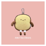 Xajzpa - Creative Bread Toast Plush Shoulder Bag Girls Coin Purse Card Holder Female Casual Cute Cartoon Handbags Storage Crossbody Tote