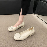 Xajzpa - Ladies Loafers Fashion High Quality Ladies Flat Pointed Toe High Heels Party Dresses Ladies Shoes Summer High Heels