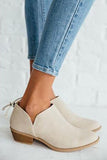 Xajzpa - Daily V Chunky Heel Low Ankle Boots