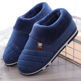 Xajzpa - Coslony Mens House Slippers Winter Shoes Women Home Slippers Indoor Warm Soft Sole Male Felt Slipper Moccasin Room Footwear