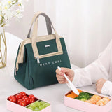 Xajzpa - Portable Lunch Bag for Women Solid Color Large Capacity Thermal Food Storage Bags Office Worker Convenient Fresh Cooler Bags