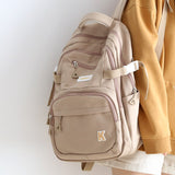 Xajzpa - Nylon Backpack New Large Capacity Multiple Pockets Men and Women Insert Buckle Travel Bag Unisex Schoolbag