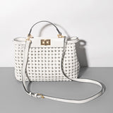 Xajzpa - New High Quality Hand Knitting Handbag for Women Hollow Out Female Shoulder Bag Summer Beach Bag Fashion Cross Body Bag