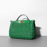 Xajzpa - New High Quality Hand Knitting Handbag for Women Hollow Out Female Shoulder Bag Summer Beach Bag Fashion Cross Body Bag