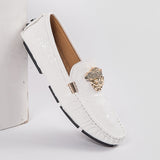 Xajzpa - Brand Casual Shoes High Quality Men's Leather Shoes Snake Pea Shoes Spring Summer Leather Ladies Moccasin Loafers