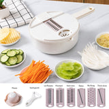 Xajzpa - 12pcs Vegetable Cutter Grater for Vegetables Slicers Shredders Multi Slicer Peeler Carrot Fruit Gadgets Vegetable Cutting Tools