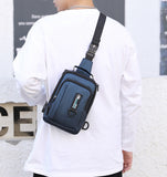Xajzpa - Men Nylon Backpack Rucksack Cross Body Shoulder Bags Military Travel Male Fashion Messenger Chest Pack Bag Knapsack 4 USES