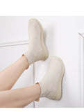 Xajzpa - Casual Net Orange Stretch Fabric Short Boots 2023 Spring Autumn High Top Socks Shoes Women Botas De Mujer Goth Boots
