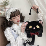 Xajzpa - New Fashion Plush Bag Women Animal Cat Shoulder Bag Girls Cute Fur Mobile Phone Bag Female Purse