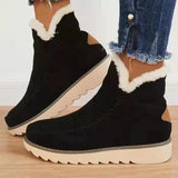 Xajzpa - Winter Boots with Plush for Women New In Anti Slip Platform Boots Comfortable Woman Wedges Warm Shoes Fur Snow Ankle Boots