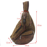 Xajzpa - High Quality Men Canvas Sling Chest Daypack Backpack Travel High Capacity Brand Famous Cross Body Single Rucksack Shoulder Bag