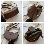 Xajzpa - Half Moon Women Shoulder Bags Winter Simple Design Stylish Underarm Bag New High Quality Handbags Purse