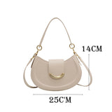 Xajzpa - Half Moon Women Shoulder Bags Winter Simple Design Stylish Underarm Bag New High Quality Handbags Purse