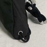 Xajzpa - Drawstring Backpack Women Fashion Reflective Stripe Travel Nylon Backpack School Bags Luxury Patchwork Unisex Zipper Casual