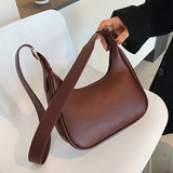 Xajzpa - Fashion Shoulder Bags For Women Casual Crossbody Bags For Women Pu Leather Solid Color Simple Handbags Women'S Bag