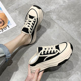 Xajzpa - Korean Women Sneakers 2023 Spring Autumn New Platform Shoes for Women Fashion Casual Sports Bao Head Half Slipper Woman