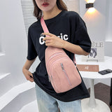 Xajzpa - Women Bag Retro Fashion Bag Female New Trend Messenger Simple Girl Chest Bag Lady Shoulder Bag Pure Color Crossbody Pack