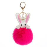 Xajzpa - Car Keychain Accessories Lovers Rabbit Bags Hangings Female Genuine Imitate Bunny Fur Hairball Suit Rabbit Pendant Bunny Gifts