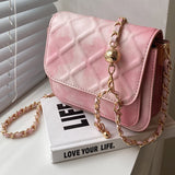 Xajzpa - Mini Messenger Bag Female Fashion Gradient Color Tote Bag Luxury Leather  Purses and Handbags Flap Chain Retro