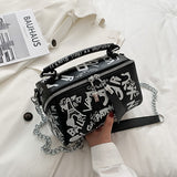 Xajzpa - 2023 Luxury Design Women Leather Handbags and Purse Fashion Crossbody Bags for Women Graffiti Handbags Shoulder Bags Women Bag