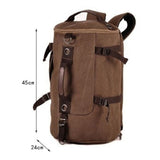 Xajzpa - New Luxury Vintage Canvas Backpacks for Men Oil Wax Canvas Leather Travel Backpack Large Waterproof Daypacks Retro Bagpack
