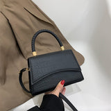 Xajzpa - Solid Pu Leather Shoulder Bag Fashion Designer Handbags Top Handle Bags For Women Casual Crossbody Bags