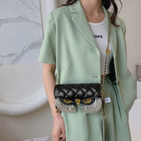 Xajzpa - High Quality Women's Bag Fashion Owl Purses and Handbags Chain One Shoulder Messenger Bag Luxury Designer Tassel Bags for Women