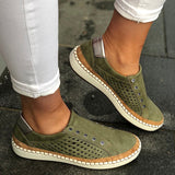 Xajzpa - Women Casual Slip On Hollow-Out Sneakers