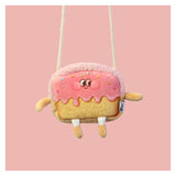 Xajzpa - Creative Bread Toast Plush Shoulder Bag Girls Coin Purse Card Holder Female Casual Cute Cartoon Handbags Storage Crossbody Tote