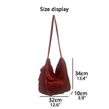 Xajzpa - Corduroy Tote Bag for Women 2023 Fashion Solid Color Shoulder Bag with Side Pocket Girl Autumn And Winter Large Capacity Handbag