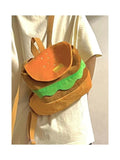 Xajzpa - Cute Retro Hamburger Kawaii Shoulder Bag High Capacity Pu Leather Student Backpack Women Bag School Backpack College Students