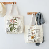 Xajzpa - Retro Literary Canvas Women's Shoulder Shopper Bag Fashion Large Cotton Eco Shopping Ladies Handbags Tote Bags for Women