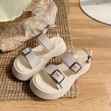 Xajzpa - Fashion platform sandals women summer shoes buckle Slides casual sandals women's sports shoes sandale femme