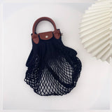 Xajzpa - Designer Brand Hollow Out Netted Women Handbag Luxury Cotton Line Woven Shoulder Bag Summer Beach Bag Large Capacity Tote Purses
