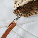 Xajzpa - Straw Summer Beach Bag Women Vintage Handmade Woven Shoulder Bag Shell Fashion Tote Vacation Casual Bucket Bag