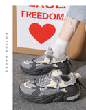 Xajzpa - Sneakers Women Spring Chunky Sneakers New Design Quality Woman Shoes Thick Sole Platform Sneakers Ladies Sport Shoes