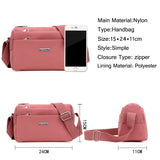 Xajzpa - Nylon Women Shoulder Bags Casual Female Handbags Solid Color Travel Crossbody Bag for Women Simple Ladies Wallet Retro Handbag
