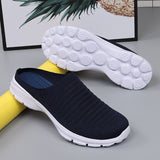 Xajzpa - Men Slippers Summer Mesh Breathable Home Indoor Slippers Men Thick Bottom Slides Fashion Couple Walking Shoes Chanclas Hombre