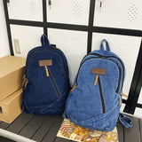 Xajzpa - Female Canvas Travel Denim Book Bag Ladies Kawaii Backpack Women Leisure School Bag Girls Male Laptop College Backpack Fashion