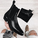 Xajzpa - Chelsea Boots Men Black Brown Business Short Shoes for Men with Free Shipping Handmade Ankle Boots Zapatos Hombre