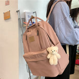 Xajzpa - Preppy Backpack Women Fashion Youth Korean Style Shoulder Bag Laptop Backpack Schoolbags for Teenager Girls Boys Travel Bookbag
