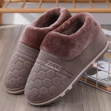 Xajzpa - Coslony Mens House Slippers Winter Shoes Women Home Slippers Indoor Warm Soft Sole Male Felt Slipper Moccasin Room Footwear