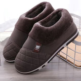 Xajzpa - Coslony Mens House Slippers Winter Shoes Women Home Slippers Indoor Warm Soft Sole Male Felt Slipper Moccasin Room Footwear