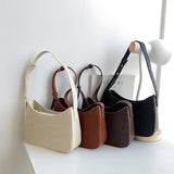 Xajzpa - Bags For Women Fashion Pu Leather Zipper Underarm Bag Ladies Simple Design Casual Travel Handbag Bolsas