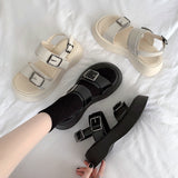 Xajzpa - Fashion platform sandals women summer shoes buckle Slides casual sandals women's sports shoes sandale femme