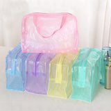 Xajzpa - 1 Pc PVC Transparent Cosmetic Bag Clear Makeup Bag for Women Girl Waterproof Zipper Beauty Case Travel Toiletry Bags Handbag