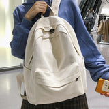 Xajzpa -  Fashion Female Bookbag Cotton Women Backpack for Teenagers Girl College Men Black School Bag Student Mochila