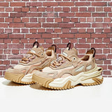 Xajzpa - Chunky Sneakers Women Autumn Flat Platform Shoes Spring Comfortable Thick Bottom Casual Shoes Ladies Apricot Sneakers