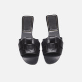Xajzpa - Sandals Female Slippers Women Fashion Flat Casual Mules Square Toe Sandals Women Flat Denim Outdoor Walking Slides Zapatillas